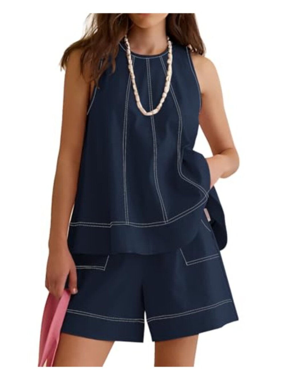 Women's Sleeveless Tank Top and Shorts Set Two Piece Lounge